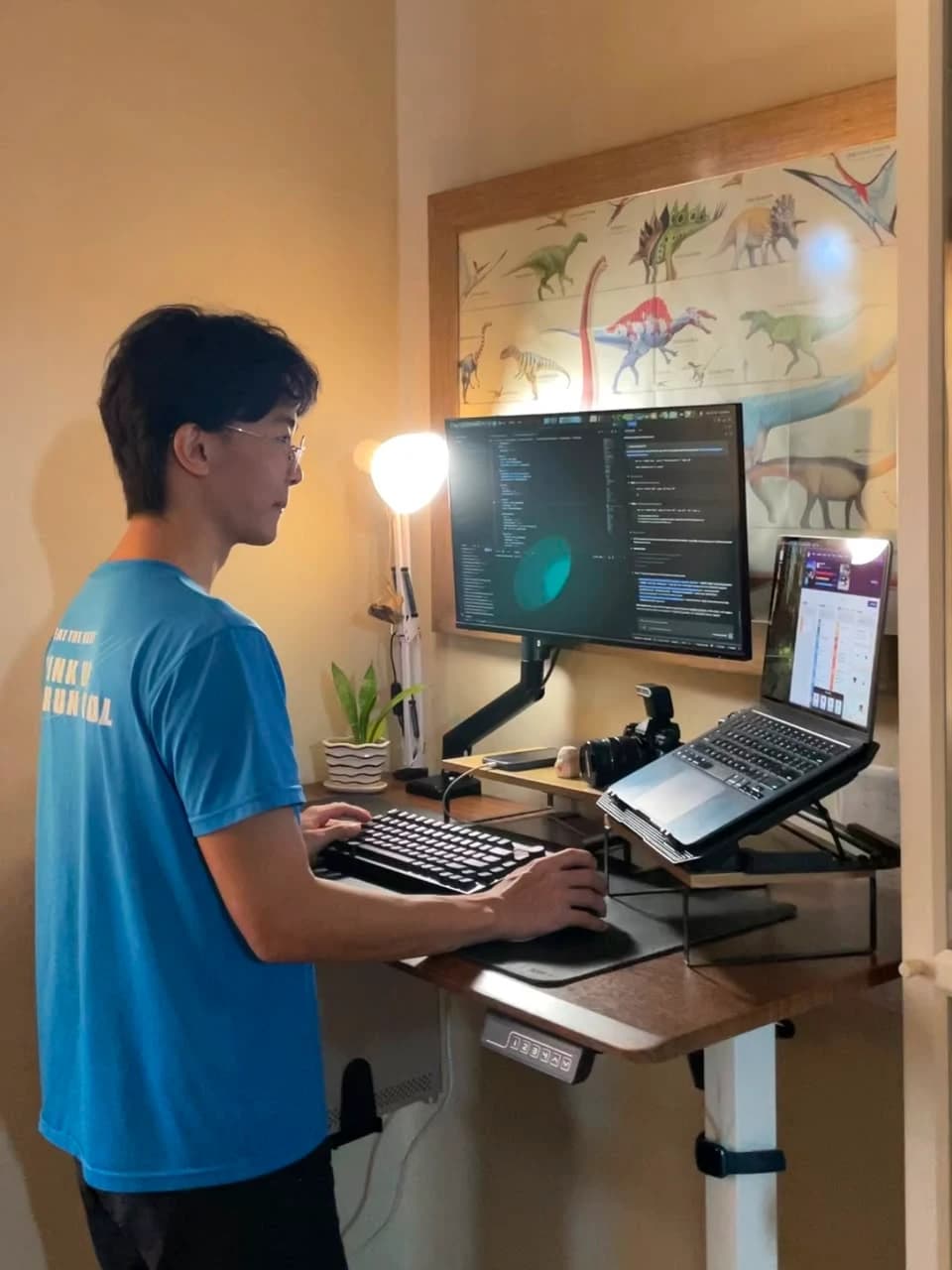 Angus working at home
